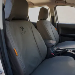 Black Duck Canvas Seat Covers Suits Scheel-Mann Touring All Years Grey